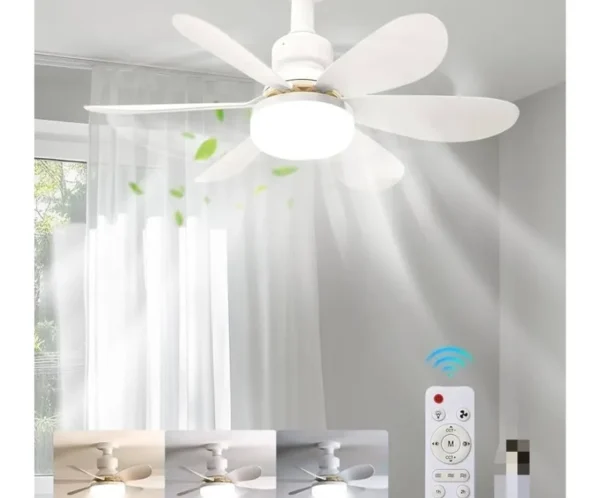 Ventilador de Techo Led Ventilador de Techo 6 Aspas con Luz Led y control remoto