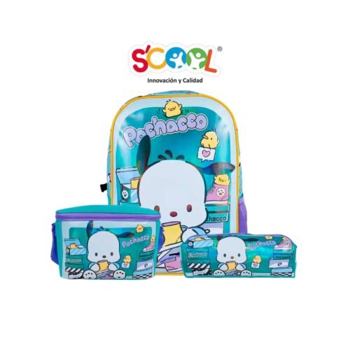 Mochila Escolar Pochacco 3 Piezas