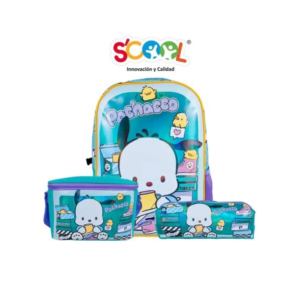 Mochila Escolar Pochacco 3 Piezas