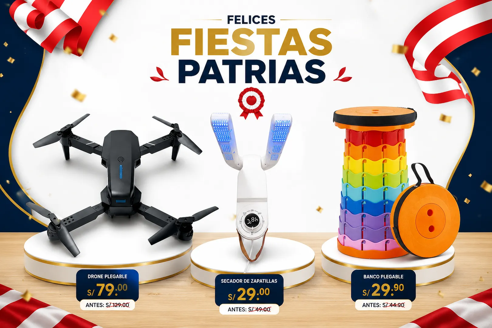 Imagen publicitario de productos de verano