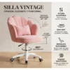 SILLA VINTAGE CON COJÍN