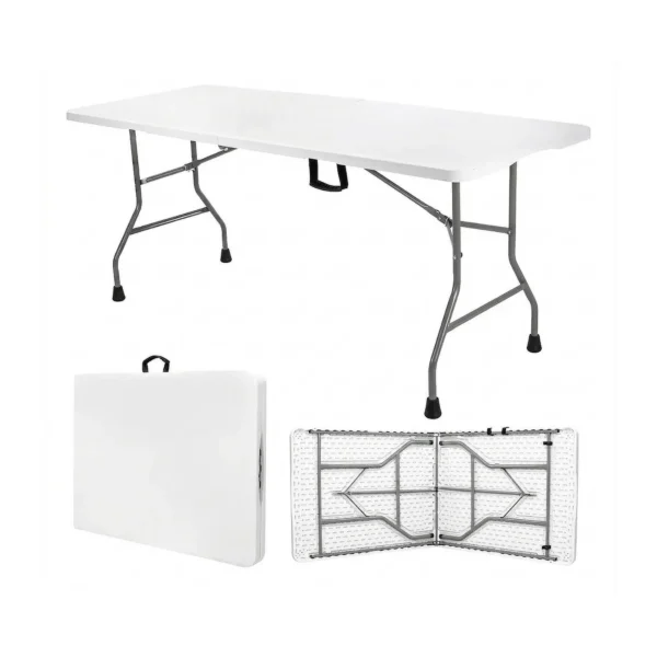 Mesa Plegable Blanca de 180